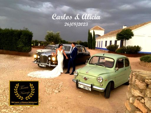 Alquiler coche clásico boda en Daimiel (Ciudad Real) Carlos & Alicia